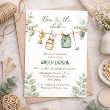 Invitación para Baby Shower de Golf | Nuevo en el