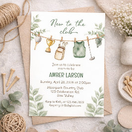 Invitación para Baby Shower de Golf | Nuevo en el