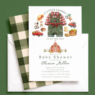 Invitación para Baby Shower de Granjita Bebé