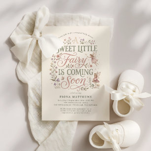 Invitación para baby shower de hada mágica pequeña