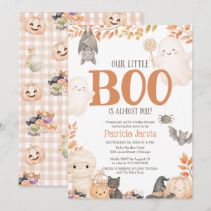 Invitación para Baby Shower de Halloween Little Bo