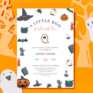 Invitación para Baby Shower de Halloween Pumpkin L