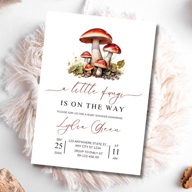 Invitación para baby shower de hongos, Baby shower (Subido por el creador)