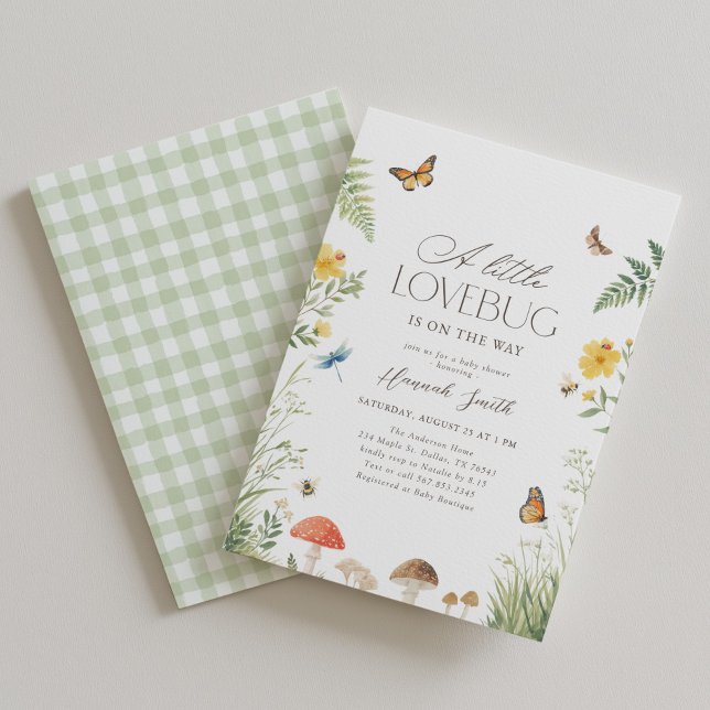 Invitación para baby shower de insecto bebé (Subido por el creador)