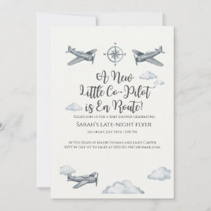 Invitación para Baby Shower de la Fuerza Aérea Peq