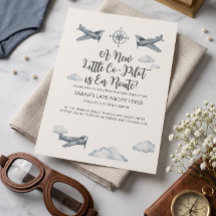 Invitación para Baby Shower de la Fuerza Aérea Peq