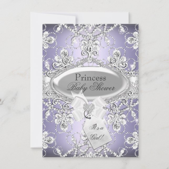 Invitación para baby shower de la Princesa Tiara d (Anverso)