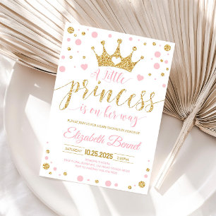 Invitación para Baby Shower de la Princesita con D