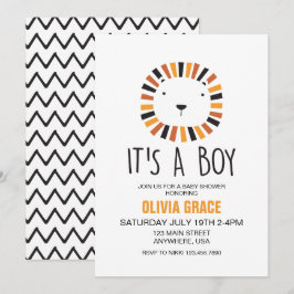 Invitación para baby shower de León
