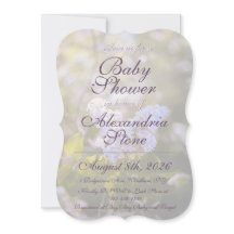 Invitación para baby shower de lila