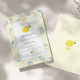 Invitación para Baby Shower de Limón: Cítrico Dibu