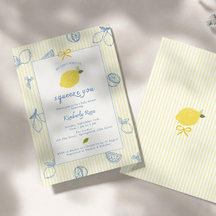 Invitación para Baby Shower de Limón: Cítrico Dibu