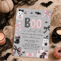 Invitación para Baby Shower de Little Boo Hallowee