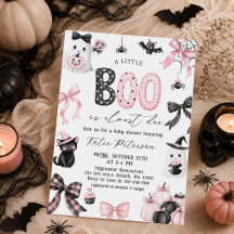 Invitación para Baby Shower de Little Boo Hallowee