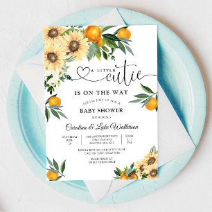 Invitación para Baby Shower de Little Cutie Citrus