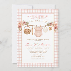 Invitación para Baby Shower de Little Cutie Pie Pi