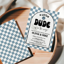 Invitación para Baby Shower de Little Dude, Rad Li