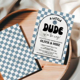 Invitación para Baby Shower de Little Dude, Rad Li