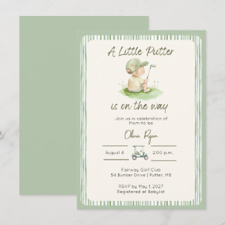 Invitación para Baby Shower de Little Putter Golf