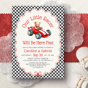Invitación para baby shower de Little Racer Race C