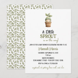 Invitación para Baby Shower de Little Sprout on th