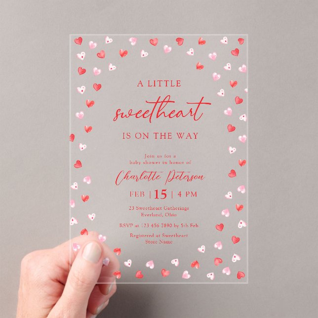 Invitación para Baby Shower de Little Sweetheart G (Insitu (portátil))