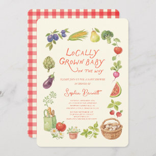 Invitación para Baby Shower de Locally Grown Marke