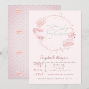 Invitación para Baby Shower de Macarons
