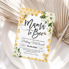 Invitación para Baby Shower de Mamá a Abejita | Ab