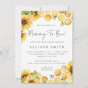 Invitación para Baby Shower de Mamá Abeja