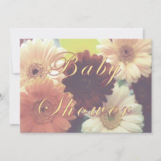 Invitación para baby shower de margarita (Anverso)