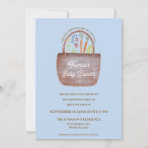 Invitación para Baby Shower de Mercado de Granjero