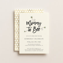 Invitación para Baby Shower de Mommy To Bee