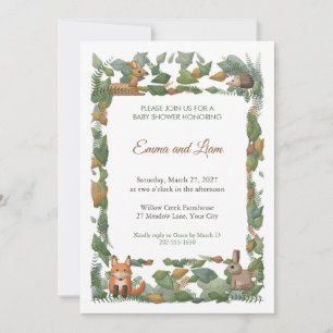 Invitación para baby shower de Mossy Thicket Critt