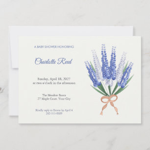 Invitación para baby shower de Muscari Grape Hyaci