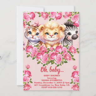 Invitación para baby shower de niña