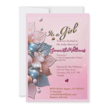 Invitación para Baby Shower de Niña