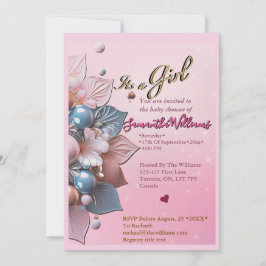 Invitación para Baby Shower de Niña