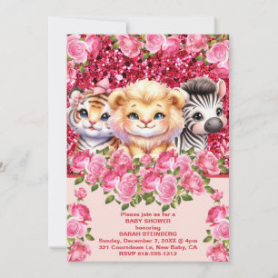 Invitación para baby shower de niña