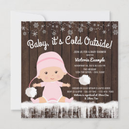 Invitación para Baby Shower de Niña 'Baby its Cold