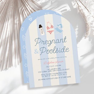 Invitación para baby shower de niña embarazada y j