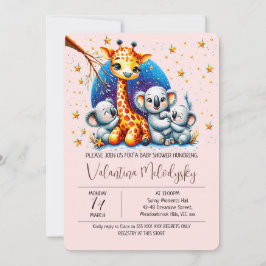 Invitación para baby shower de niña linda