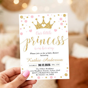 Invitación para Baby Shower de Niña Princesita