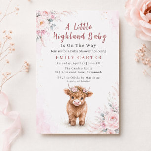 Invitación para Baby Shower de Niña Vaquita de las