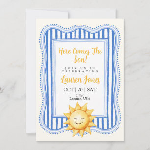 Invitación para Baby Shower de Niño "Aquí Viene el