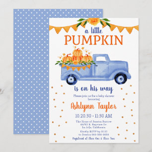 Invitación para Baby Shower de Niño Calabacita