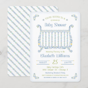 Invitación para Baby Shower de Niño - Cuna de Enca