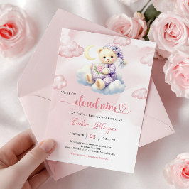 Invitación para Baby Shower de Osito de Peluche En