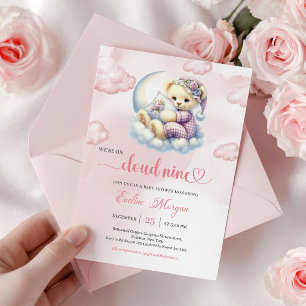 Invitación para Baby Shower de Oso de Peluche Ador