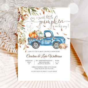 Invitación para Baby Shower de Otoño con Camioneta